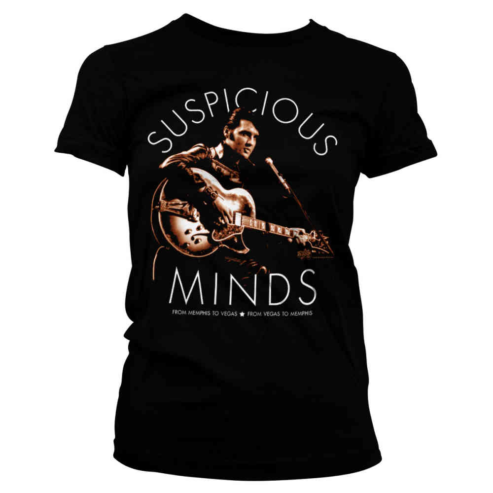 Elvis Presley - Suspicious Minds Dames Tshirt - Zwart
